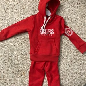 Baby boy red sweatsuit
